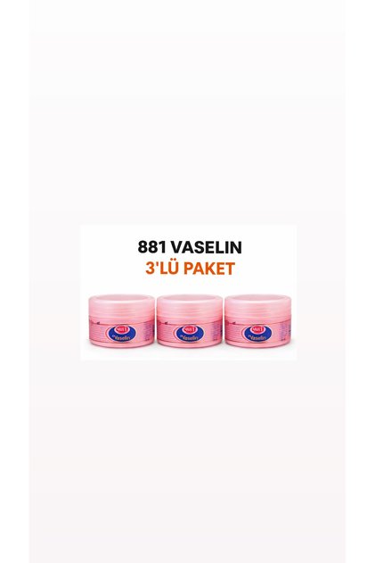 50 ml Gül Vaselin 3’lü Paket Nemlendirici Çok Amaçlı Vazelin