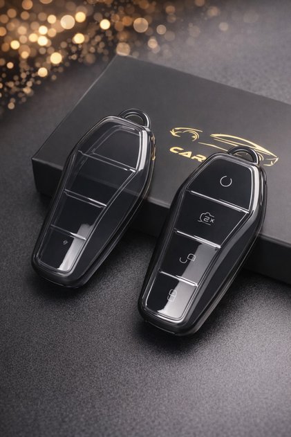 For Byd Han Seal Atto 3 Seal U Dm-İ Ev Tang Accessory Key Case Cover Transparent-Smoked