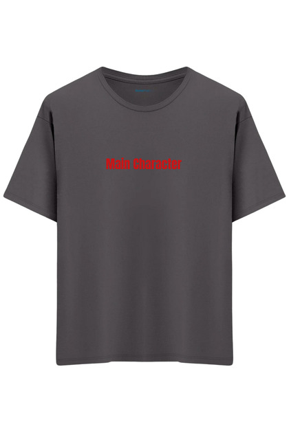 Main Character Printed Crew Neck Oversized T-Shirt