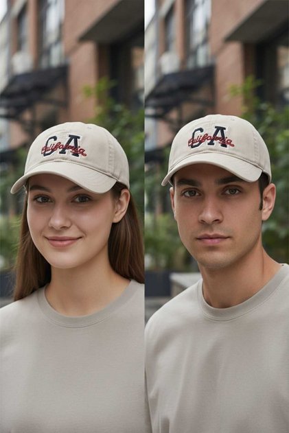 Unisex Özle Washed Denim Cap Hat