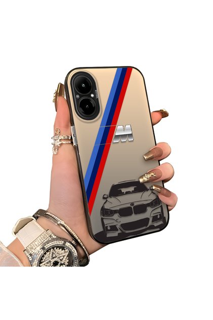 Realme 12 Lite Compatible Silicone Edge Hard Back Case Bmw Patterned Couple Phone Case