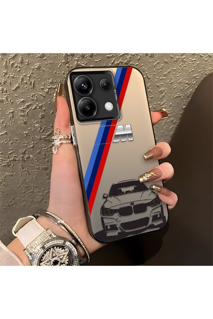 Redmi Note 13 Pro 5g Compatible Silicone Edge Hard Back Anti-Fall Bmw Patterned Phone Case