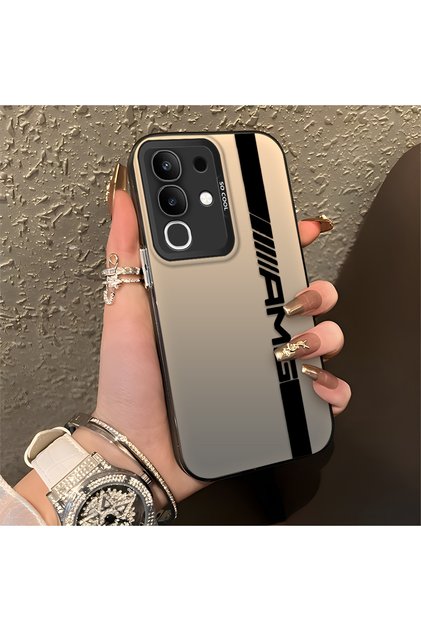 Vivo Y29 Compatible Silicone Edge Hard Back Anti-Fall Phone Case Amg Patterned