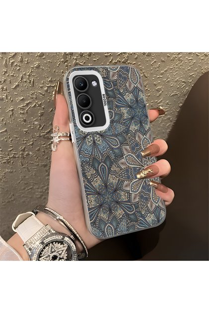 Oppo A5 5g Compatible Silicone Edge Hard Back Anti-Fall Phone Case Carved Patterned