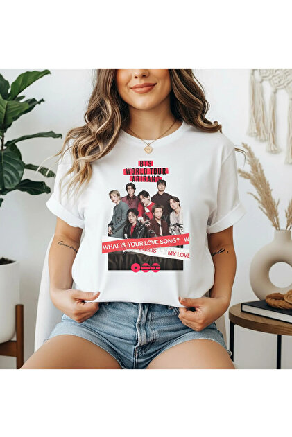 barsdepo BTS Baskılı Tişört, PREMIUM Kalite Unisex Çocuk