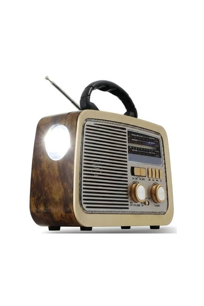 Hi-Fi Retro Radio: AM/FM/SW Wireless Bluetooth Speaker with USB & Disco Light