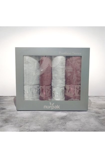 bambus Set de baie din bumbac piese în cutie 2 bucăți 50x90 și 2 bucăți 90x150 cm 70% bambus 30% bumbac