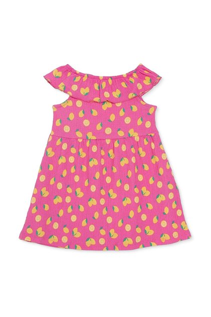 HelloBaby Kız Bebek Elbise Meyve Baskılı Fırfırlı Yaka Atlet