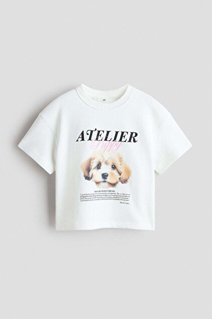 Loose-fit motif-detail T-shirt