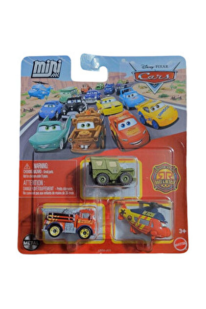 Cars Disney Pixar Cars - Üçlü Mini Racers - Lightning Mcqueen