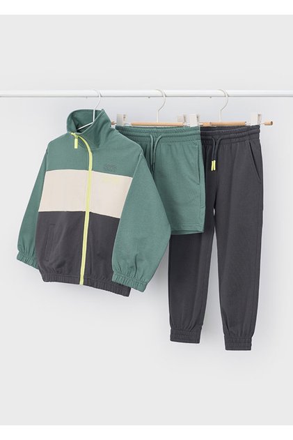 Boy's 3-Piece Tracksuit Set Green 3883