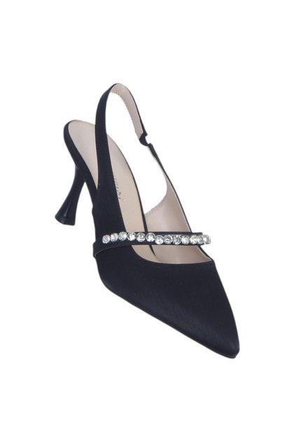 Byn Ayışığı By19 Black Satin Women's 7cm Heeled Shoes