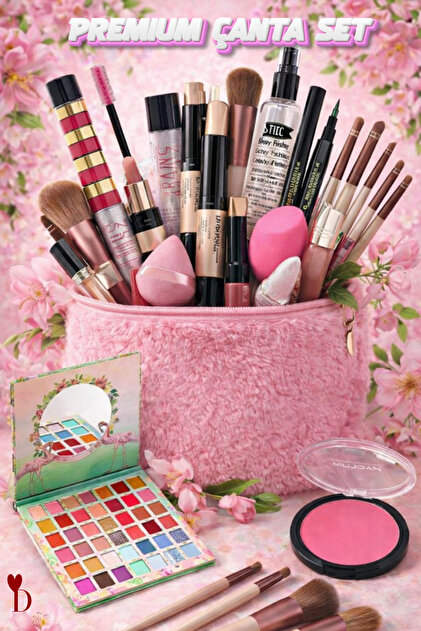 Dami Beauty Mega Güzellik Koleksiyonu - Peluş Çantalı Full Makyaj