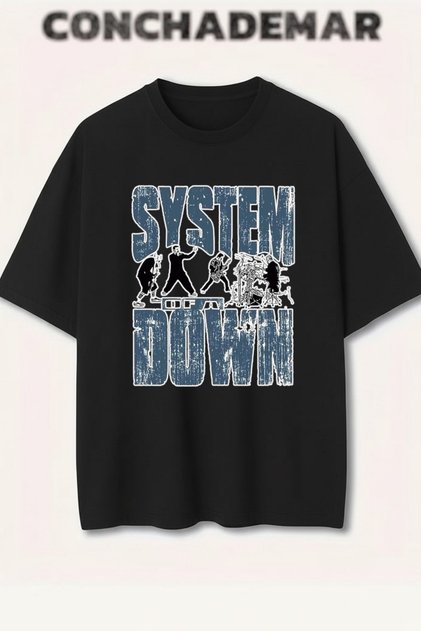 System of a down Printed Premium Oversized Cotton Lu T-Shirt