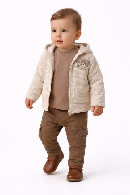 Boy's 3-Piece Jacketed Suit / Jacket - T-Shirt - Pants 3-Piece Set 06-24 Months