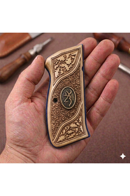 BELMARGRİPS Kabze Browning HP MK3 z- Ceviz Ağacı - Lazer Logo