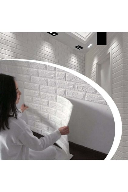 Autocolant de Perete Model Piatra Off White 70x77cm