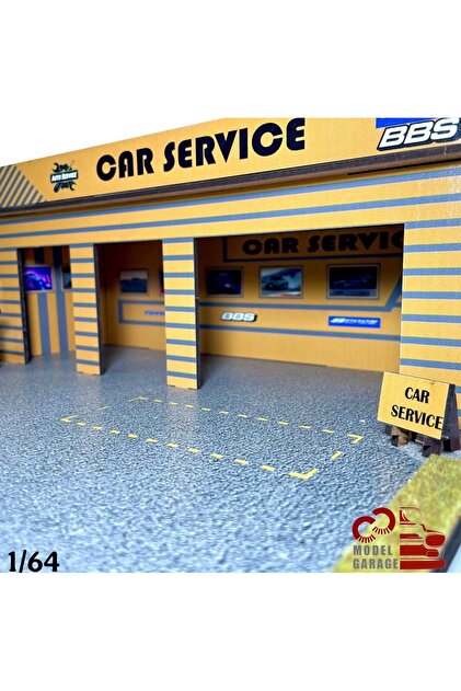 C&C Model Garage Car Service Diorama 1/64 ölçek diorama maket