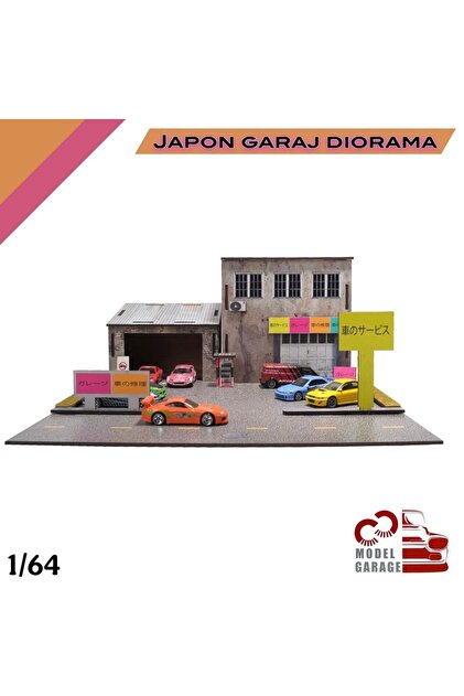 C&C Model Garage Japon Garaj Diorama 1/64 ölçek diorama maket