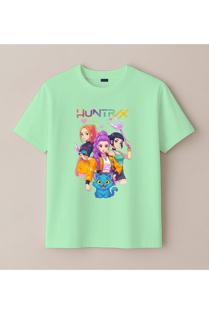 Kpop Demon Hunters Demon Hunters Printed Long Sleeve Girls' T-Shirt 4-13 Years - Huntr/X