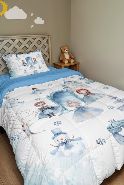 Winter's Tale Patterned Single Duvet and Pillowcase