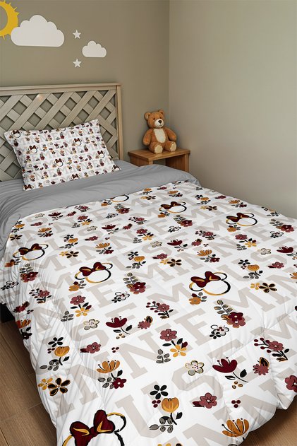Minnie's Garden Patterned Single Duvet and Pillowcase