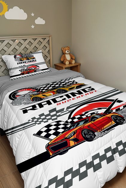 Speed Passion Patterned Single Duvet and Pillowcase