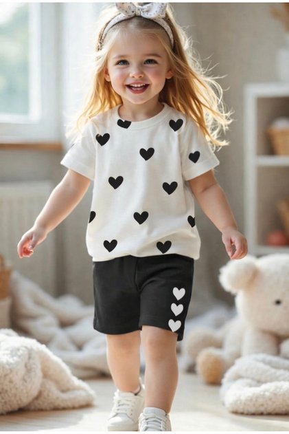 Girl's Summer Top and Bottom Set Cotton