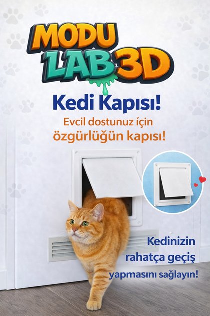 Kediniz İçin Özgürlük Kapısı – 25x25Cm Sağlam ve Pratik Kedi Kapısı