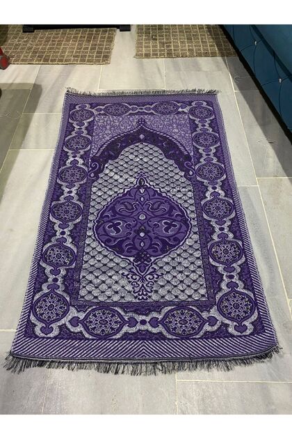 1 Piece Glittery Goblen Prayer Rug – Hajj, Umrah & Gift Prayer Rug | Color Options Available