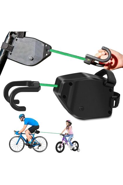 Frânghie de remorcare pentru bicicletă, frânghie de tracțiune pentru copii, 2,5 m, sistem de remorcare pentru bicicletă, retractabil pentru copii P