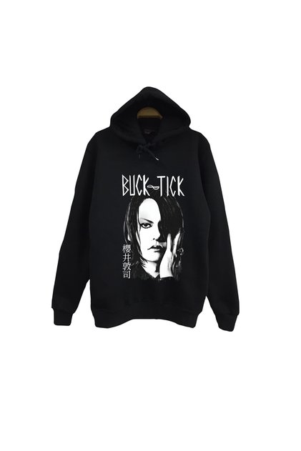 Buck Tick - Music Group - Atsushi Sakurai Printed Unisex 100% Cotton Black Hooded Sweatshirt