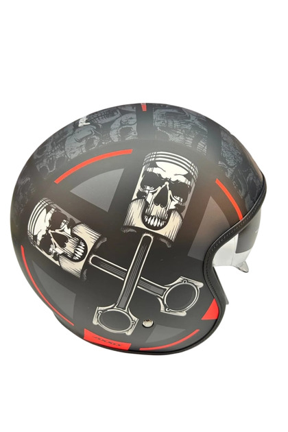 Axxis Motosiklet Kaskı Retro Güneş Vizörlü Hornet S Sv Skulls B5