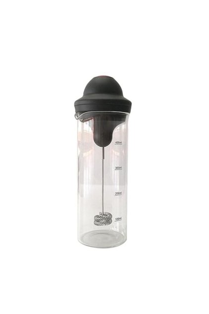 Spumator electric de lapte cu recipient de sticlă 450 ml, funcționat cu baterii