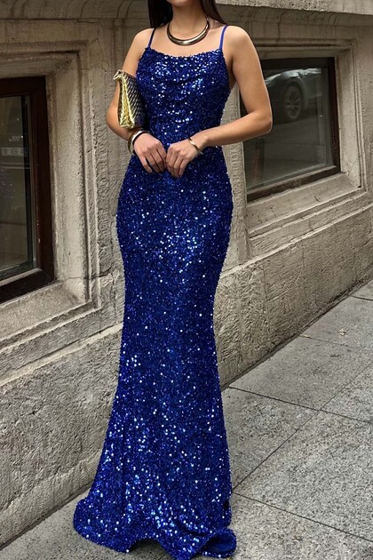 cobalt blue gown evening dress Viva