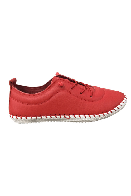 2010 Womenly Style Red Women's Casual Shoes 100% Genuine Leather Soft Elastic Stretchy