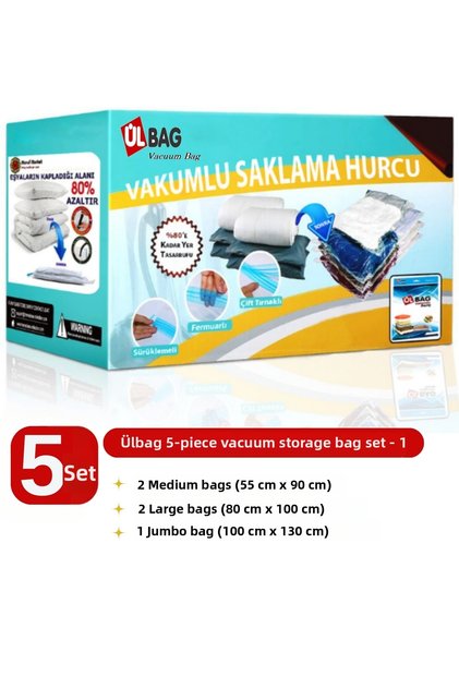 Marufmarket 5-Piece Vacuum Storage Bag Set - 1 - Vacuum Bag - Vacuum Bag