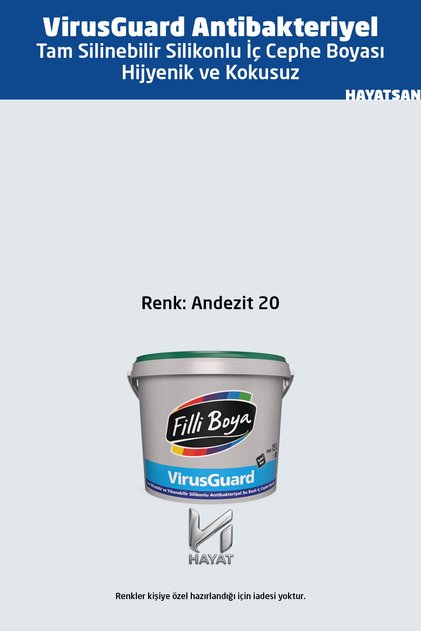 VirusGuard --Tam Silinebilir - Yıkanabilir Silikonlu İç Cephe Boyası Hijyenik