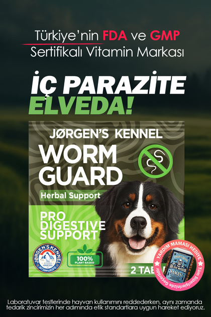 Jorgens Kennel Köpek için %100 İç Bitkisel Parazit Tableti ve Hapı