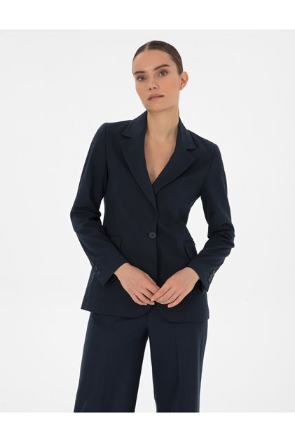 Navy Blue Slim Fit Jacket 50319423-Vr033