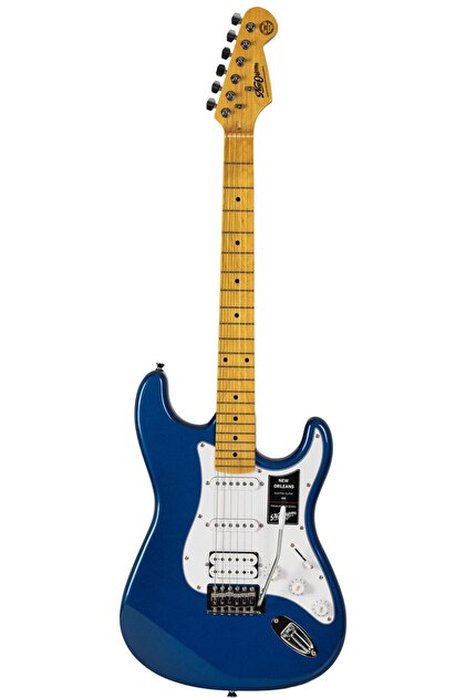 new orleans Nhs9720blu Hss Elektro Gitar Kılıf Ve Jack Kablosu