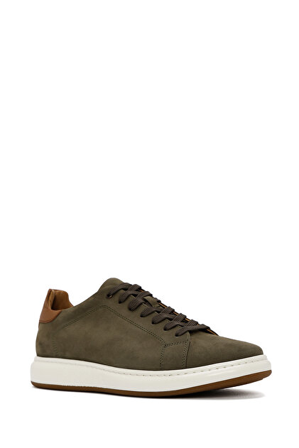 Derimod Erkek Yeşil Bağcıklı Nubuk Deri Sneaker 25SFD6116V3