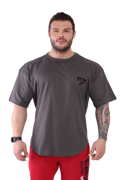 Βαμβακερό μπλουζάκι Anthracite Relaxed Fit 2642