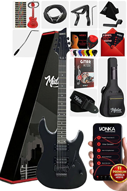 MGのセット Midex Grx-300-bag Profesyonel Elektro Gitar Seti Akçaağaç
