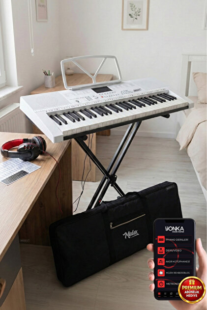 Midex PS-2300WH-PAK 61 Tuşlu Org Stand Kulaklık Beyaz Başlangıç