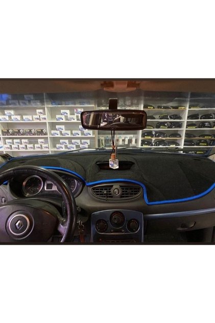 Glove Box Protection Carpet Suitable for Renault Clio 3 Models Black Edge Color Blue