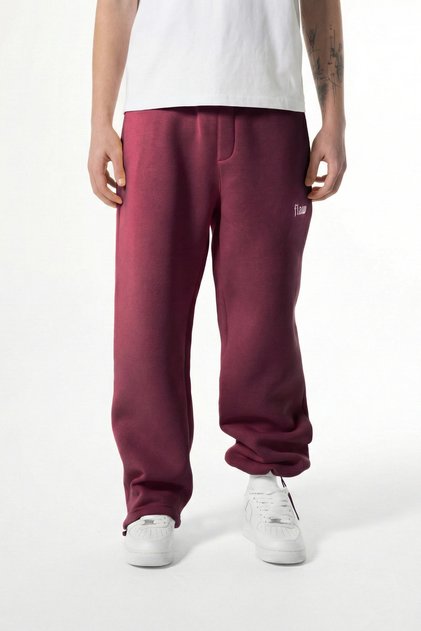 Flaw Atelier Burgundy Baggy Sweatpants