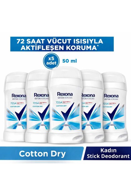 Kadın Stick Deodorant Cotton Dry 50 ml x5