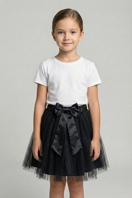 Girl's Black Tutu Skirt with Bow Detail Show Skirt April 23, October 29