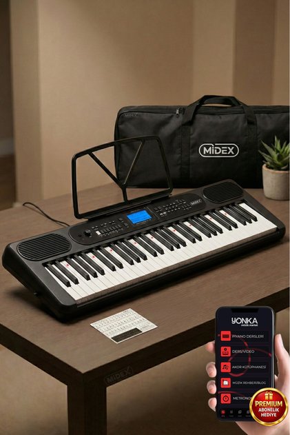PS-5200BK Pro Org 61 LED Işıklı Tuş Hassasiyetli Bluetooth Midi